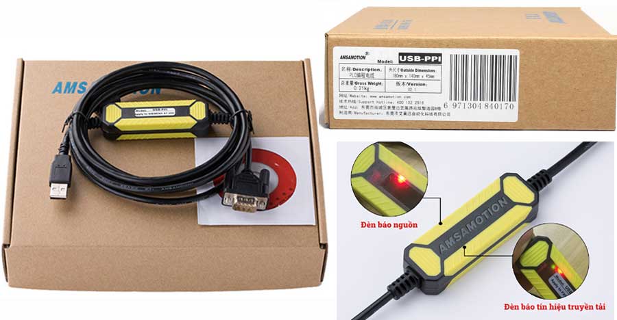 Cáp lập trình PLC Siemens S7-200 USB-PPI